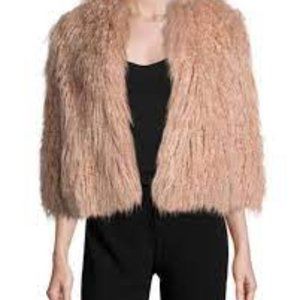 Theory Elstana Pink Faux Fur Jacket
